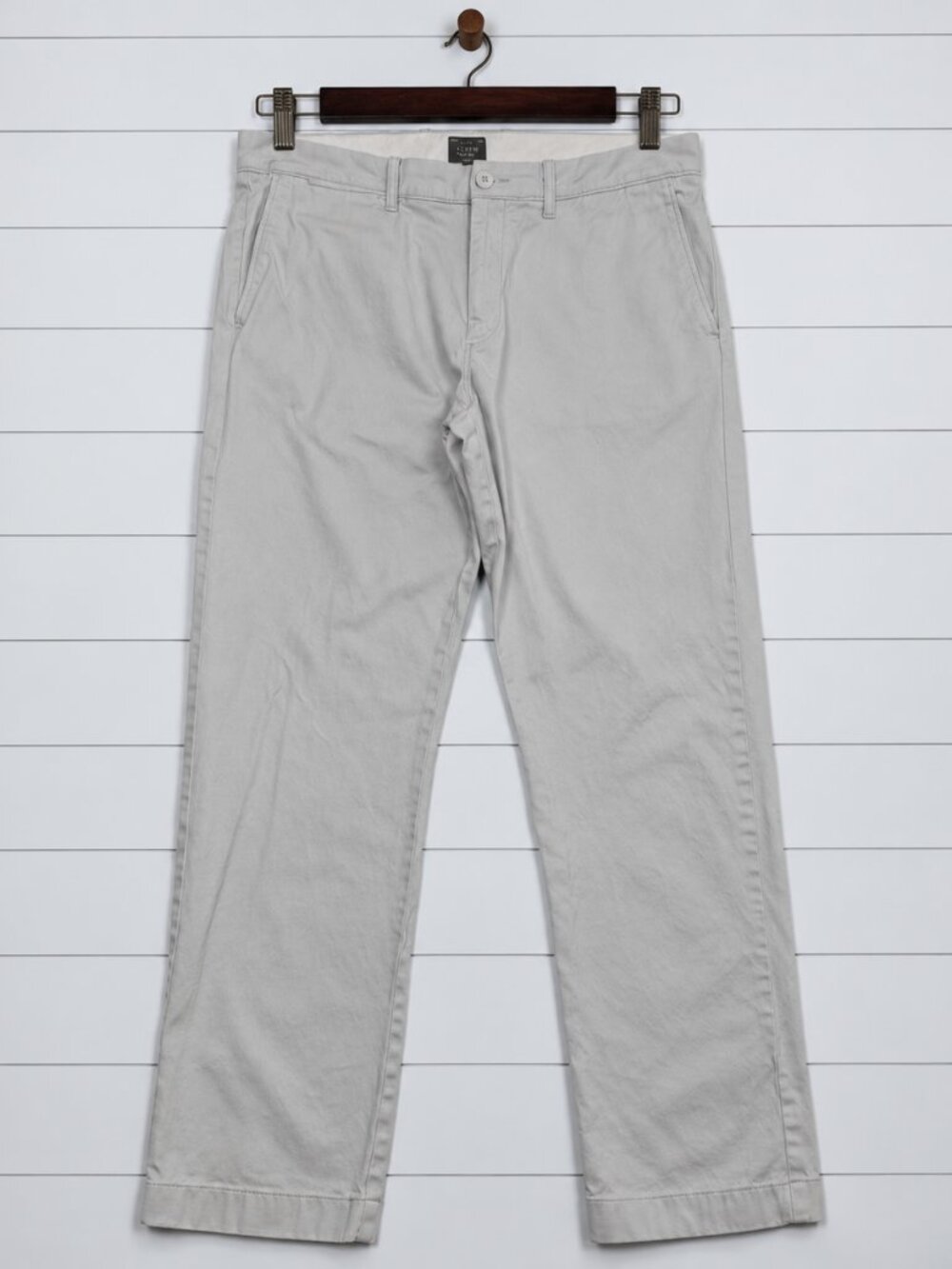J.Crew Stretch Chino Pants Mens 34x32 Light Gray Classic Preppy